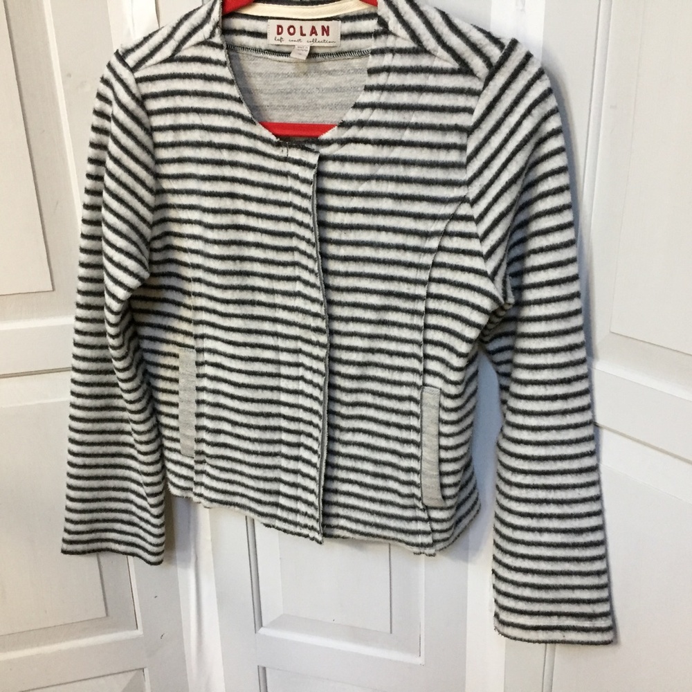 Dolan Gray & White Striped Zip Jacket - Picture 8 of 15